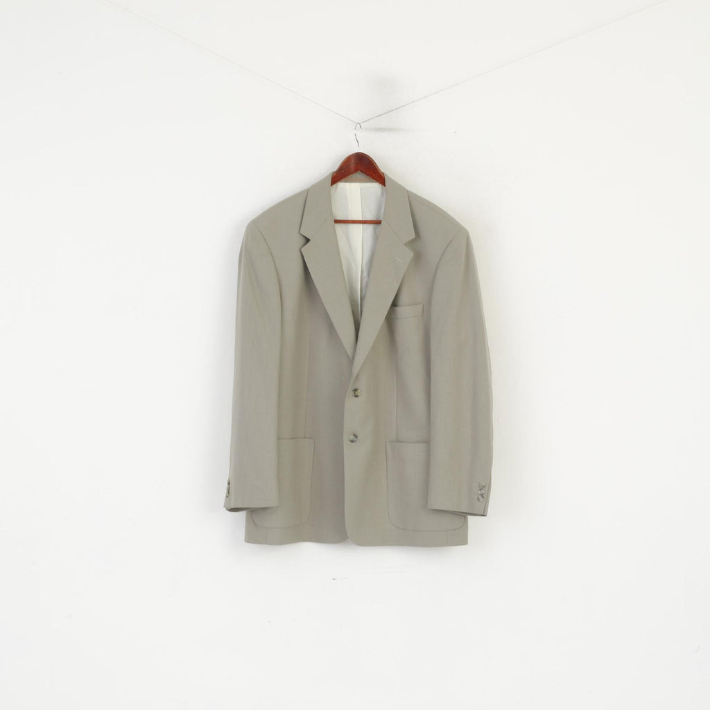 Cruise by Wellington Men 50 Blazer Gray Vintage Single Breasted Retro Jacket