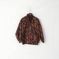 Rayspond Femmes L Veste Multicolore Vintage Festival Imprimé Abstrait Complet Bomber Top