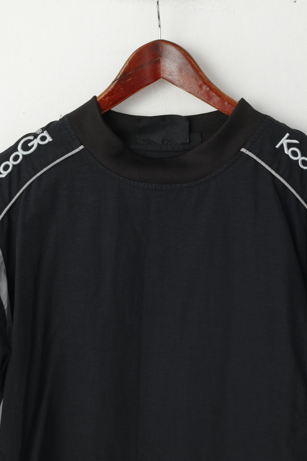 Kooga Men SML One Size Jacket Black Traning Pullover Rugby Nylon Top