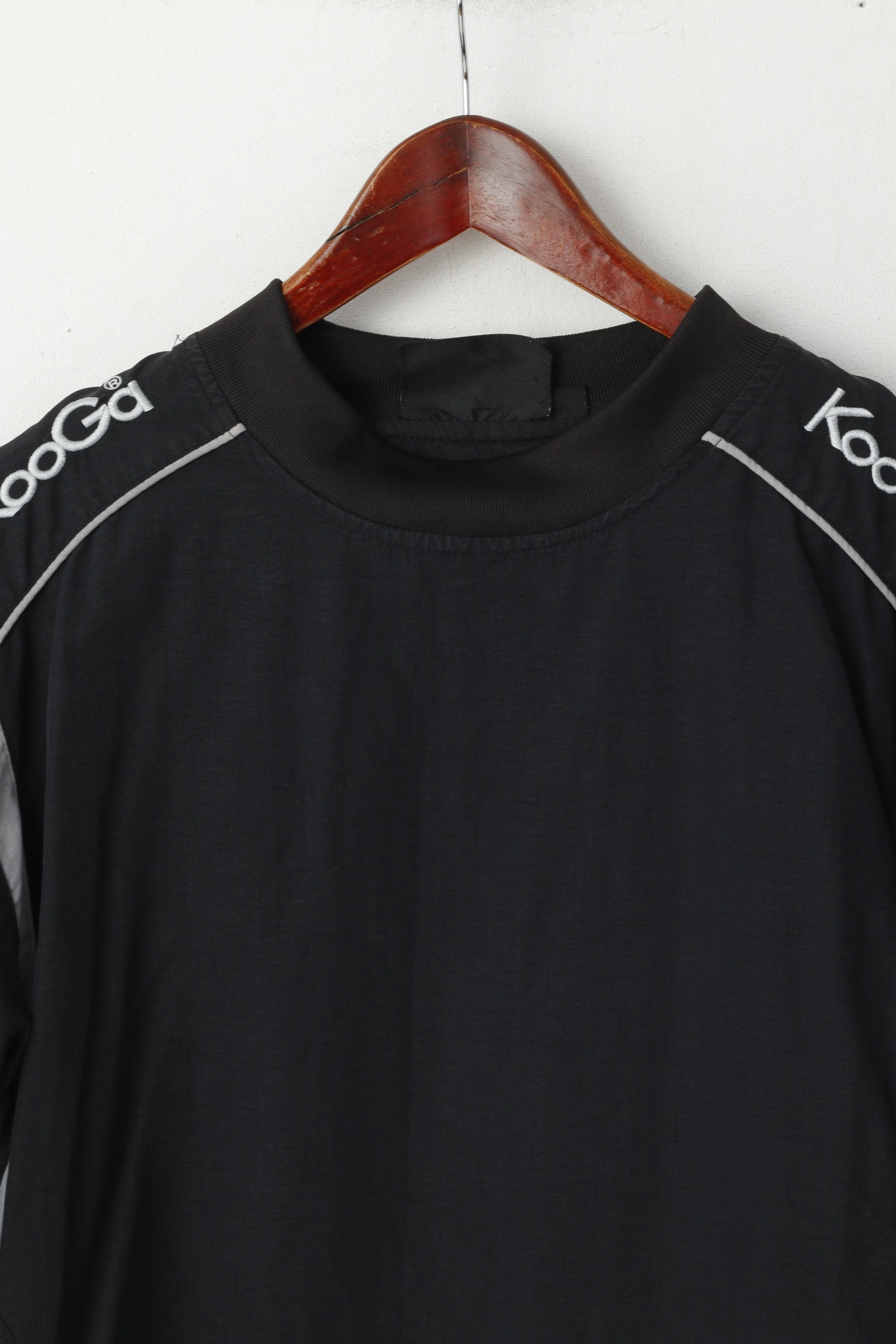 Kooga Men SML One Size Jacket Black Traning Pullover Rugby Nylon Top