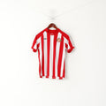 Umbro Boys LB 152 Shirt Red Sunderland A.F.C Striped Football Club Lucy #6 Jersey Top