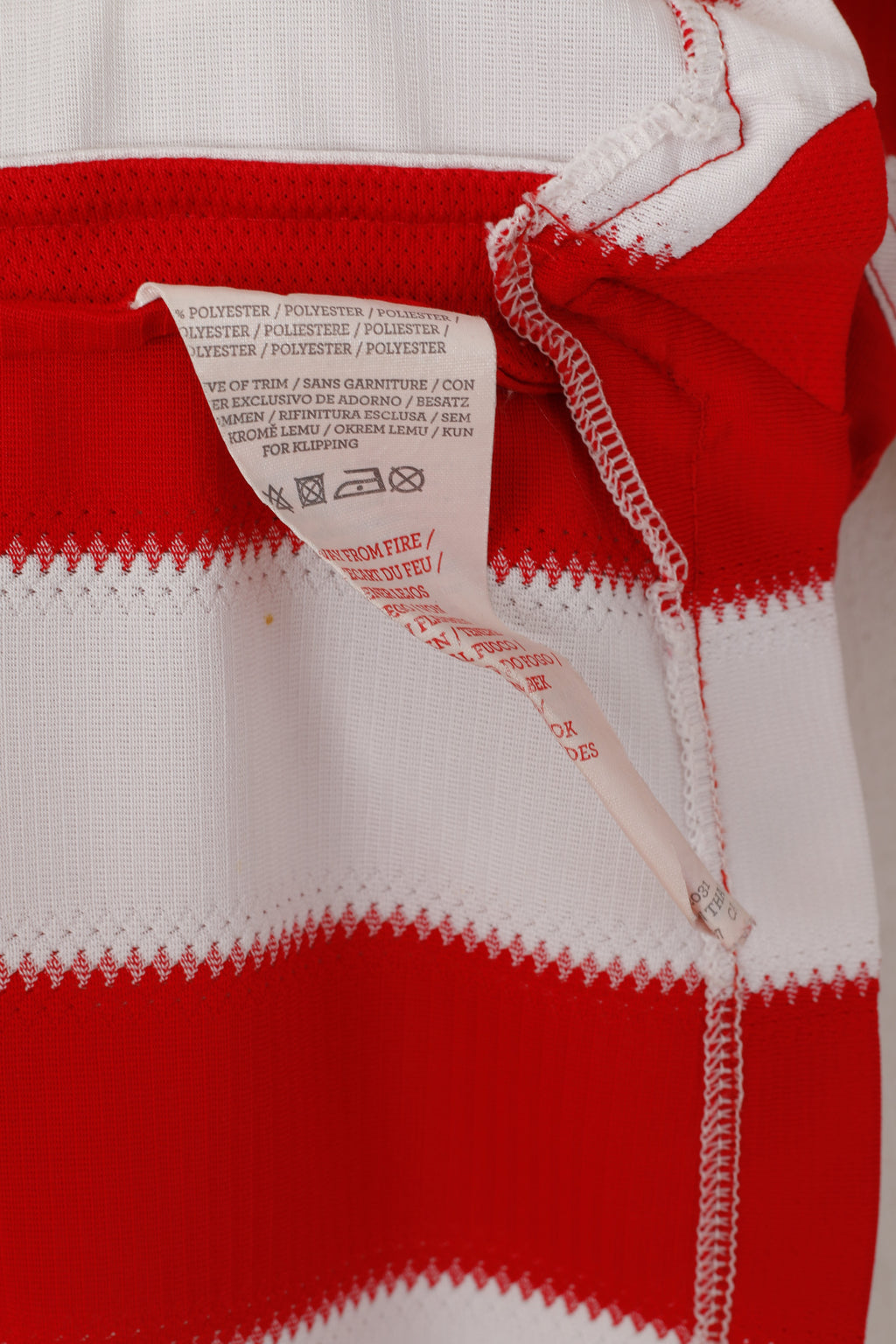 Umbro Boys LB 152 Shirt Red Sunderland A.F.C Striped Football Club Lucy #6 Jersey Top