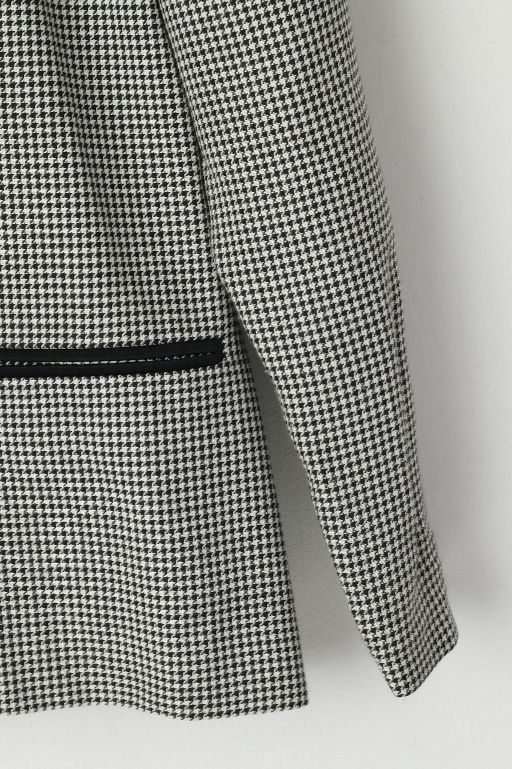 Araba Fenice Venezia Women M Blazer Black & White Houndstooth Vintage 80s jacket