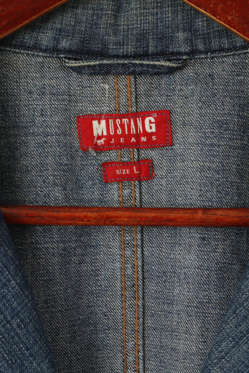 Mustang Jeans Donna L Blazer Giacca di jeans con bottoni a pressione in cotone denim vintage blu