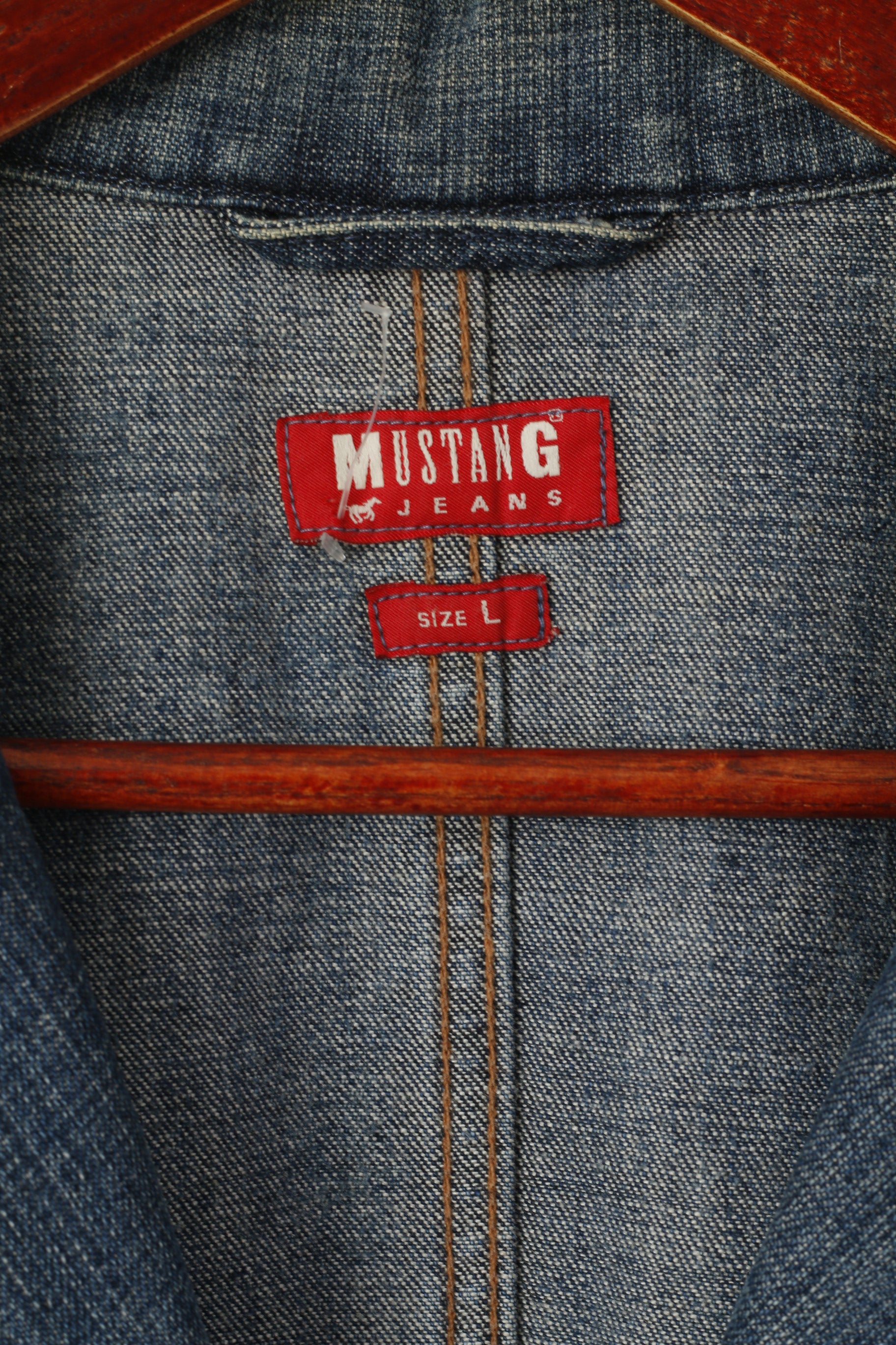 Mustang Jeans Donna L Blazer Giacca di jeans con bottoni a pressione in cotone denim vintage blu