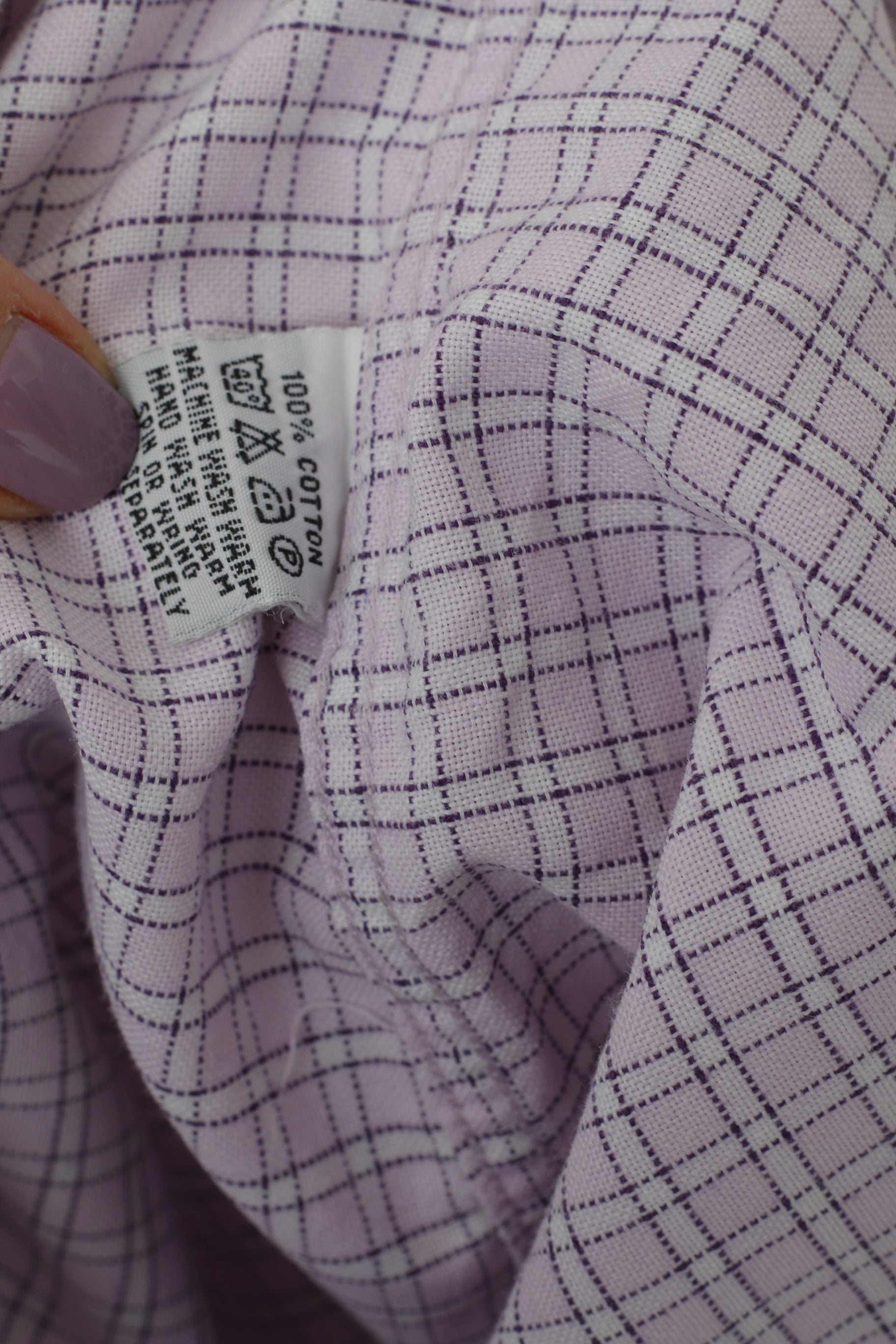 Thomas Burrbery Men M Casual Shirt Pink Check Cotton Short Sleeve Top