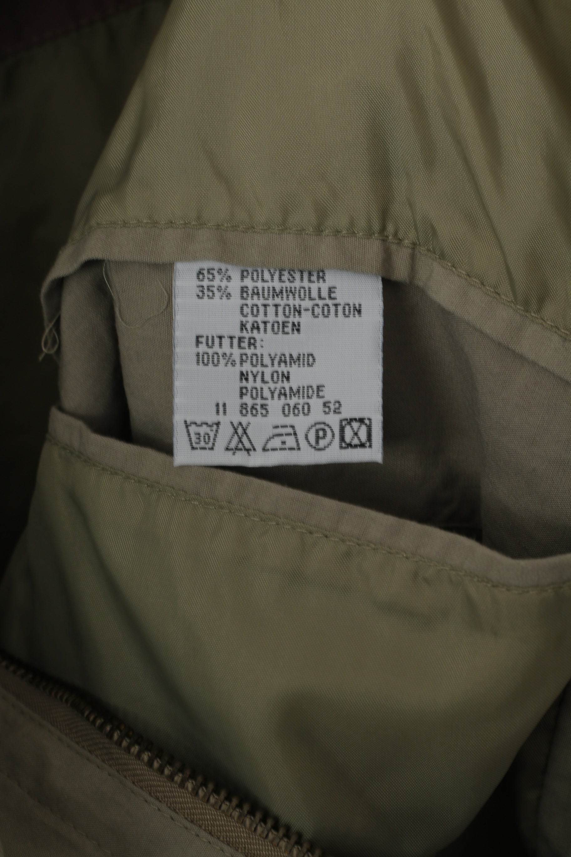 Jacques Galle Men 48 M Bomber Jacket Khaki Full Zipper Shoulder Pads Vintage Top