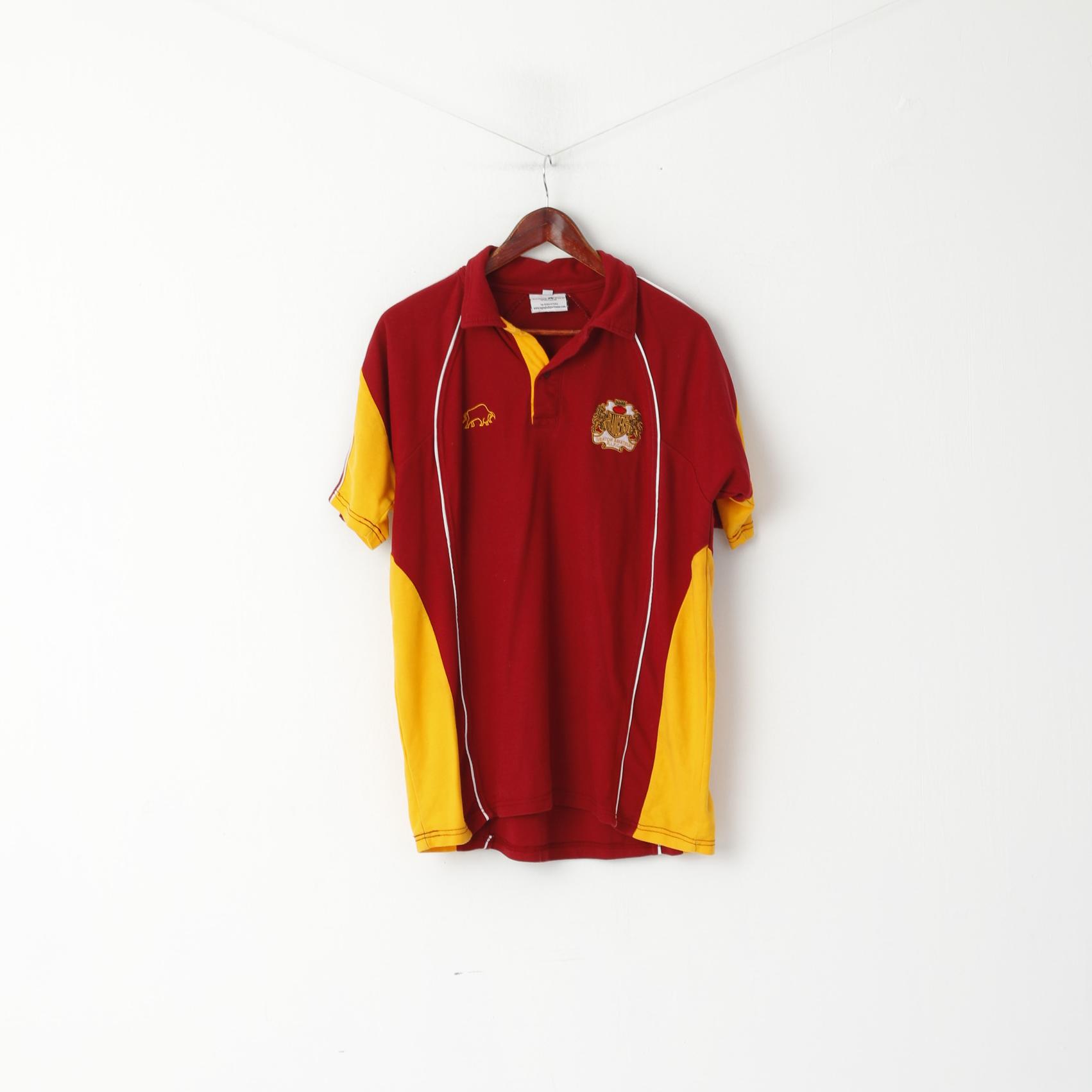 Raging Bull Sportswear Hommes XL Polo Marron Coton Seaton Rangers ARLFC Haut