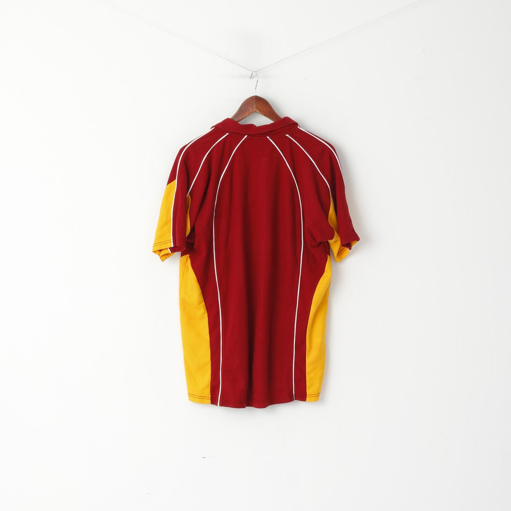 Raging Bull Sportswear Hommes XL Polo Marron Coton Seaton Rangers ARLFC Haut