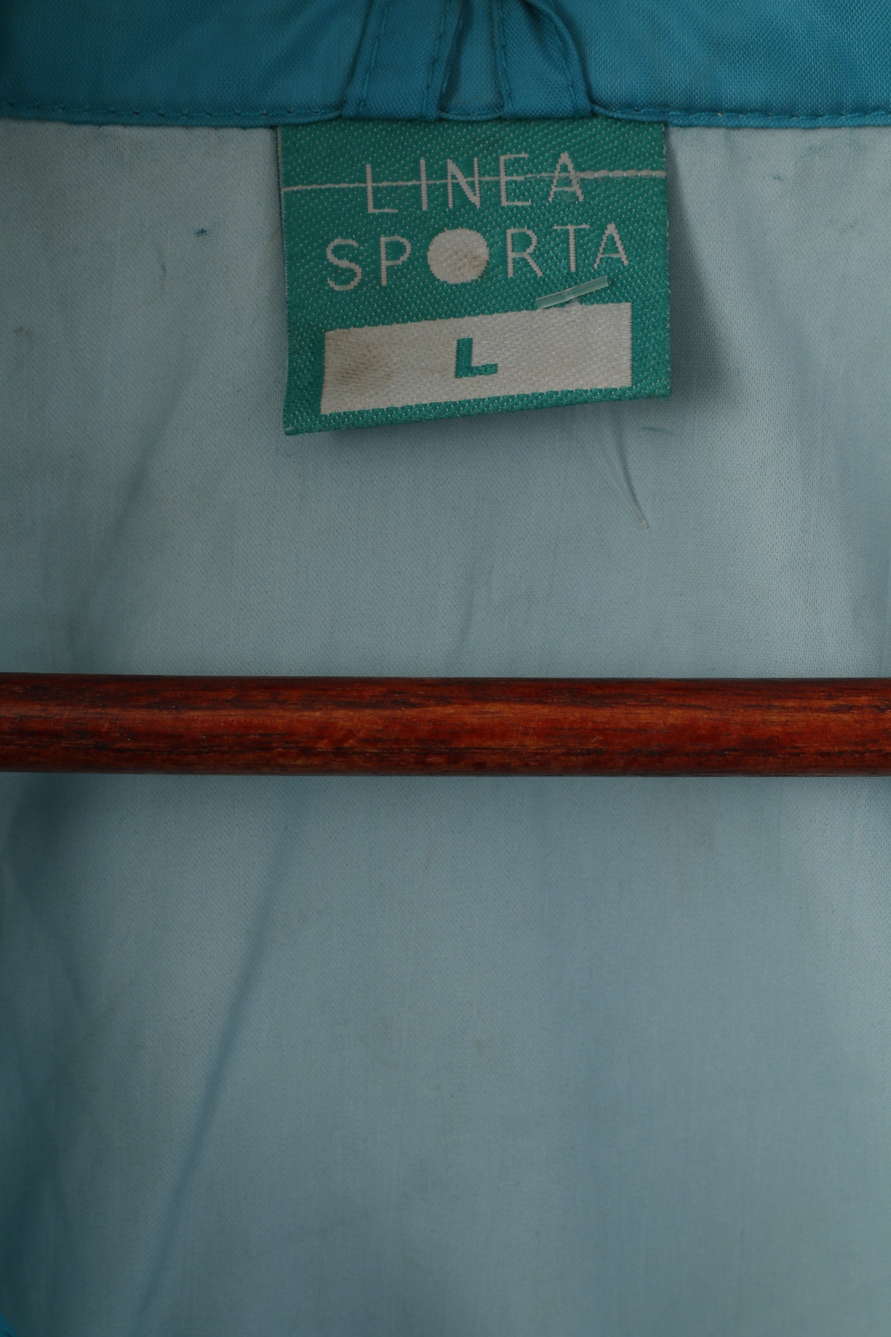 Linea Sporta Hommes L Veste Vintage Vert Nylon Imperméable Caché Capuche Pleine Fermeture Éclair Haut