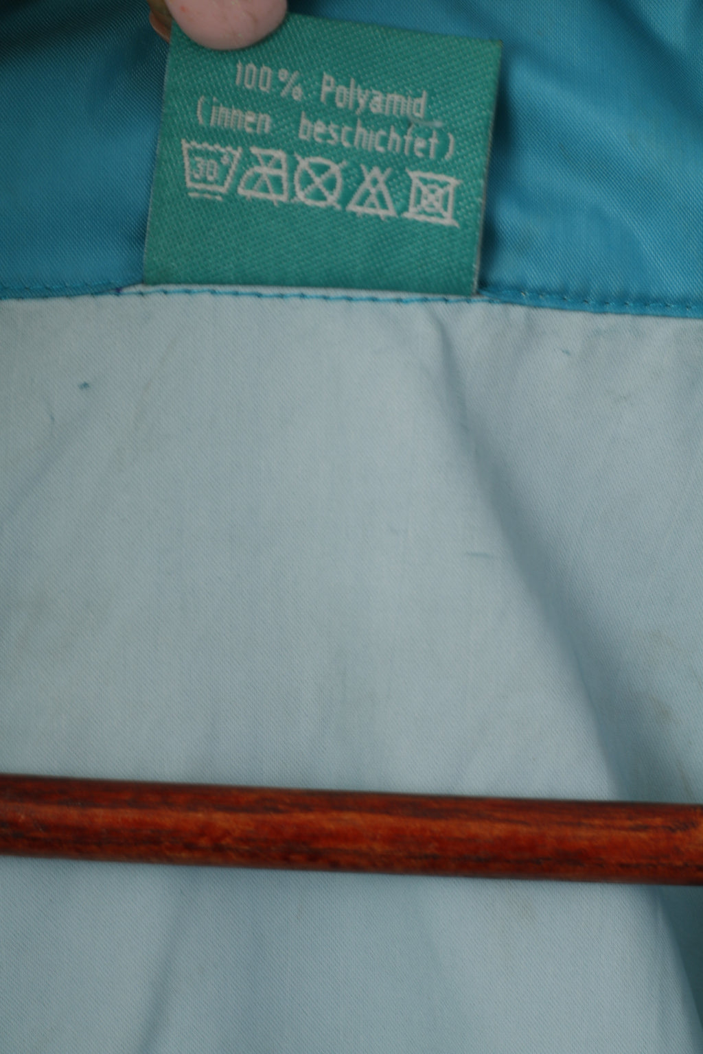 Linea Sporta Hommes L Veste Vintage Vert Nylon Imperméable Caché Capuche Pleine Fermeture Éclair Haut
