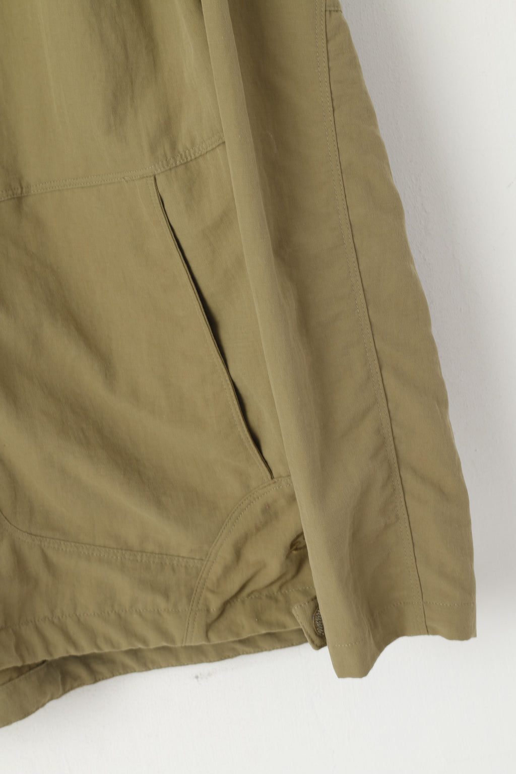 Sprayway Men L Jacket Khaki Nylon Lightweight Hooded Full Zipper Outdoor Top