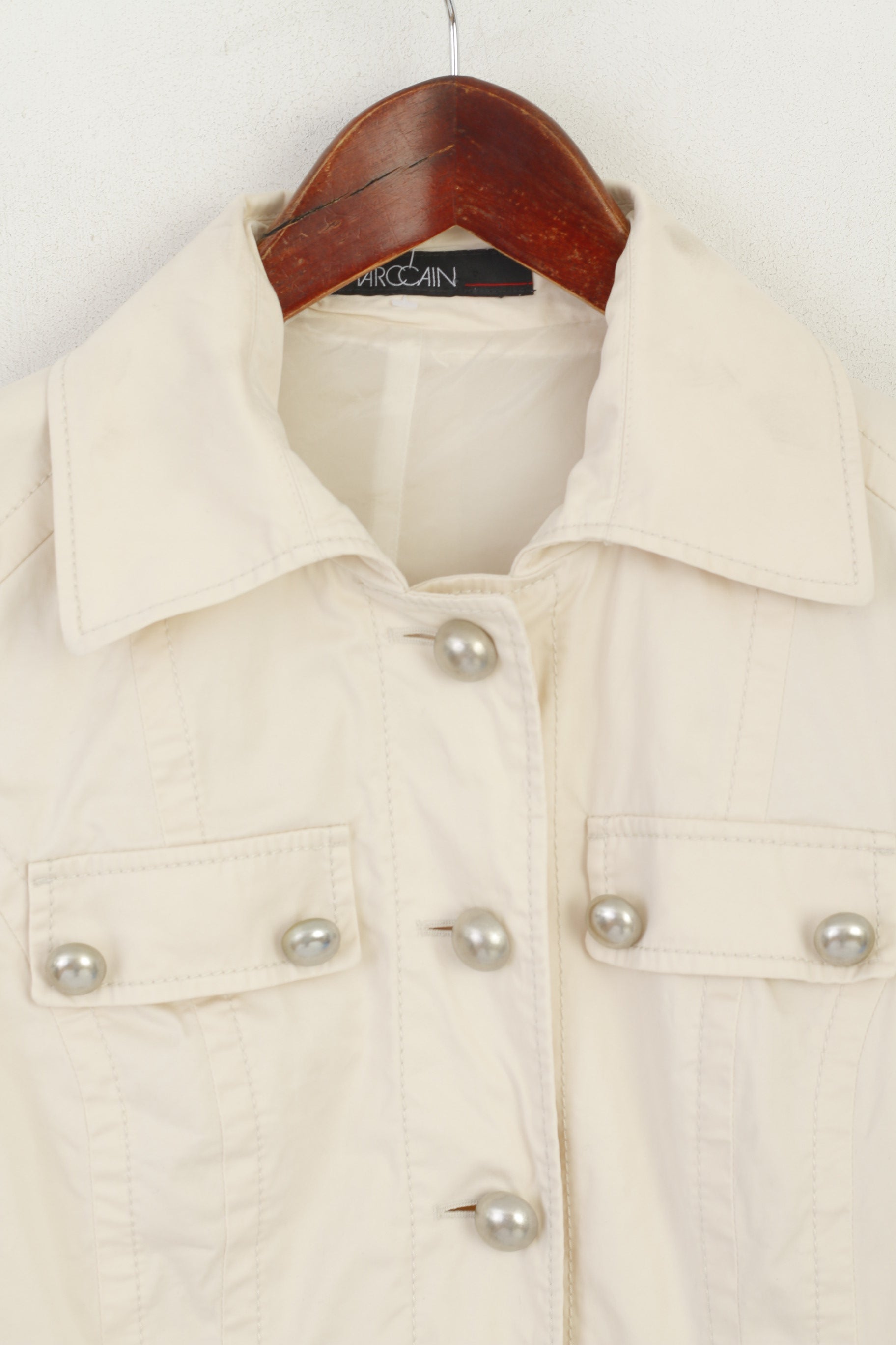 Marc Cain Donna 1 XS Abito Blazer Beige Pantaloni in cotone Giacca bootcut Set su misura 