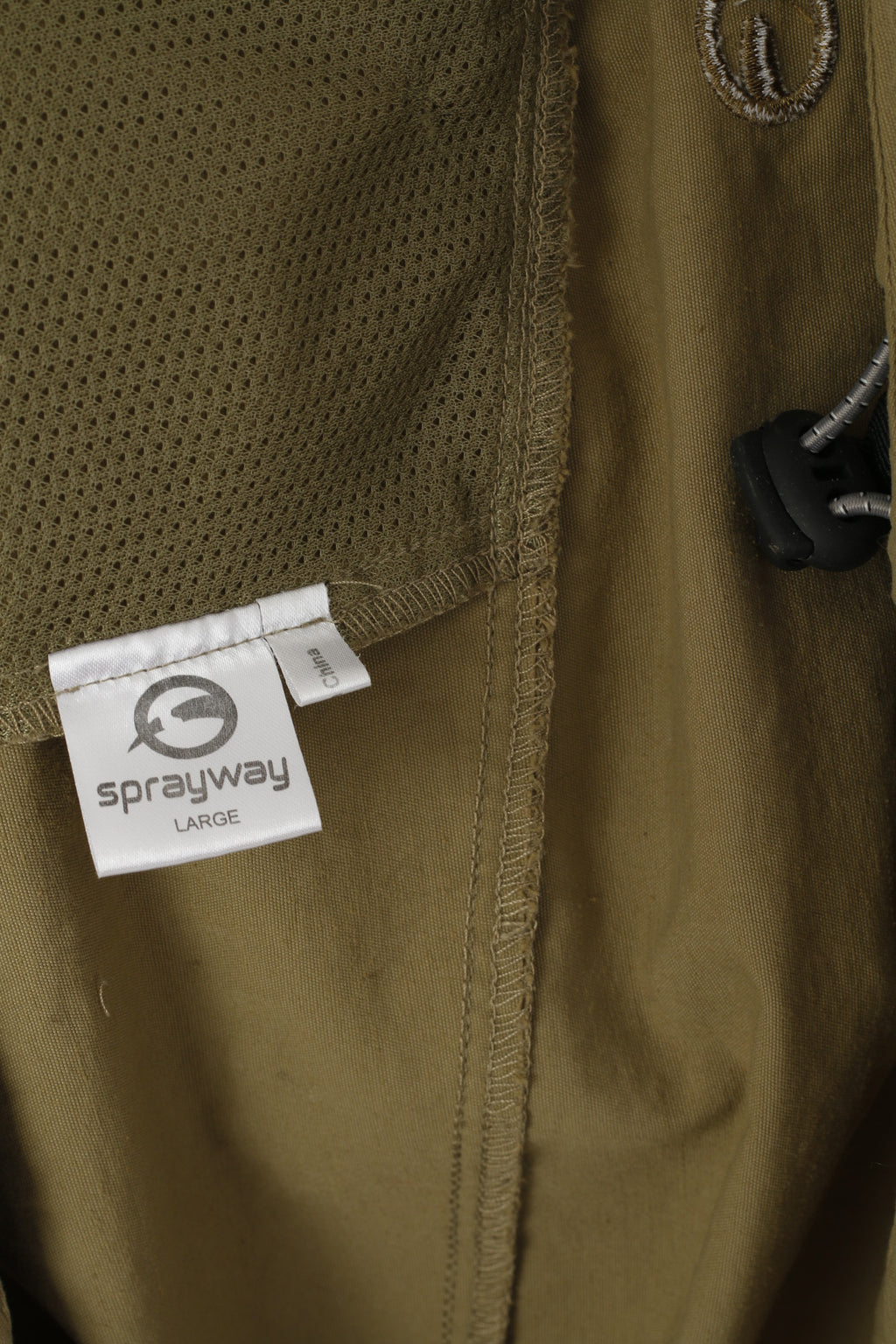 Sprayway Men L Jacket Khaki Nylon Lightweight Hooded Full Zipper Outdoor Top