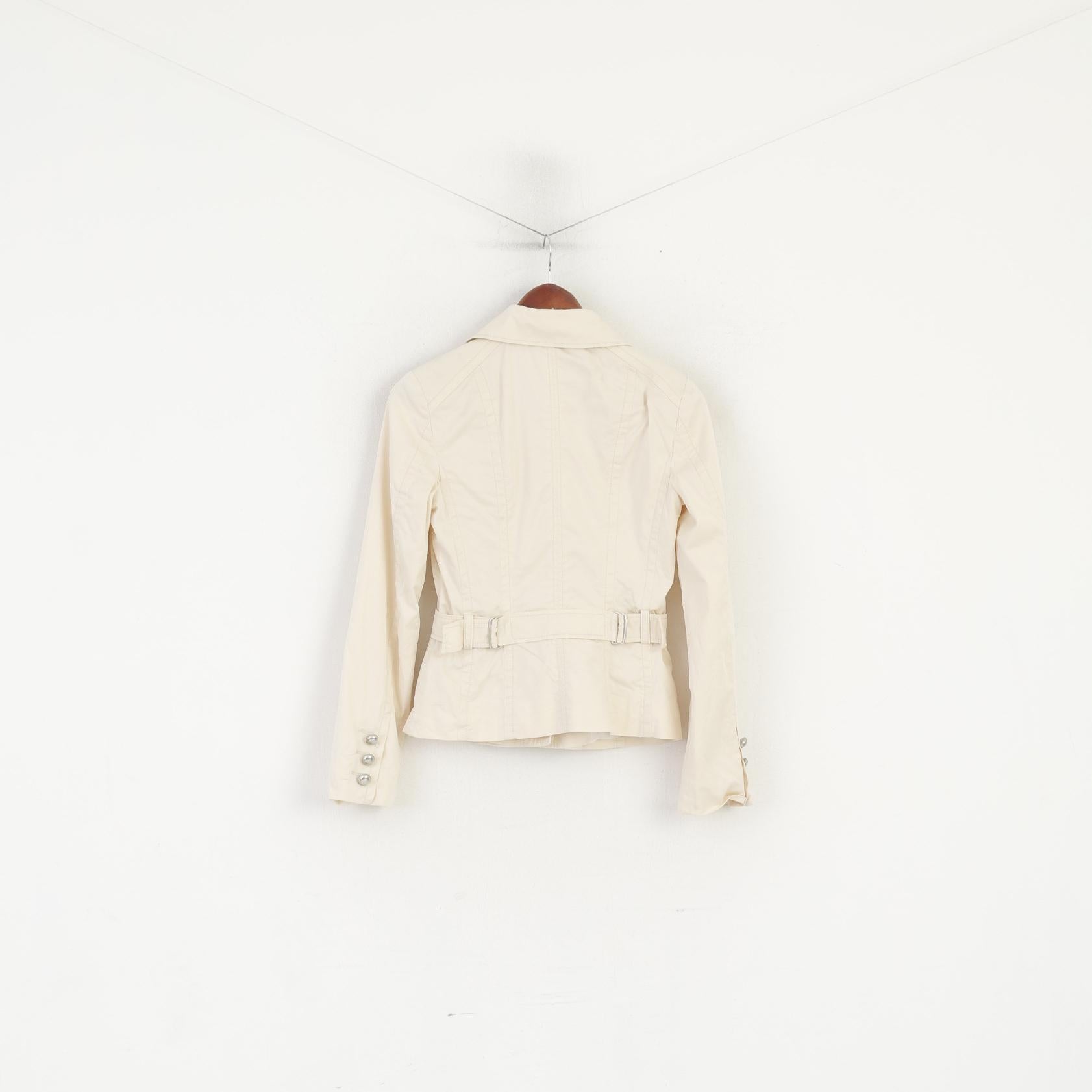Marc Cain Donna 1 XS Abito Blazer Beige Pantaloni in cotone Giacca bootcut Set su misura 