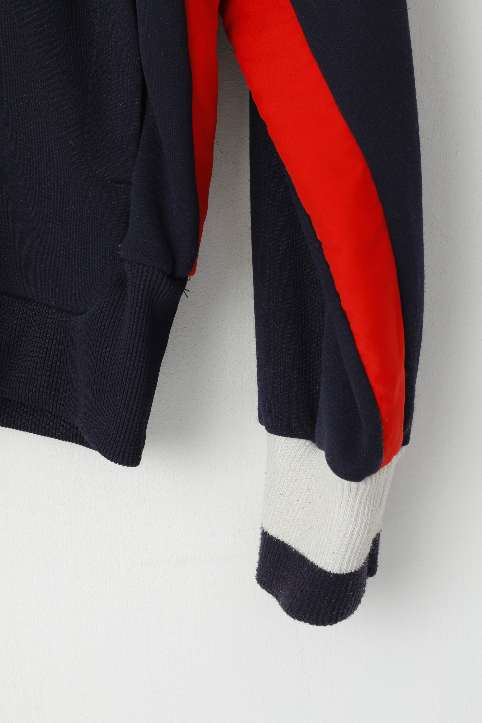 Felpa Puma da uomo M, blu scuro, vintage, da allenamento, con cerniera intera, retro