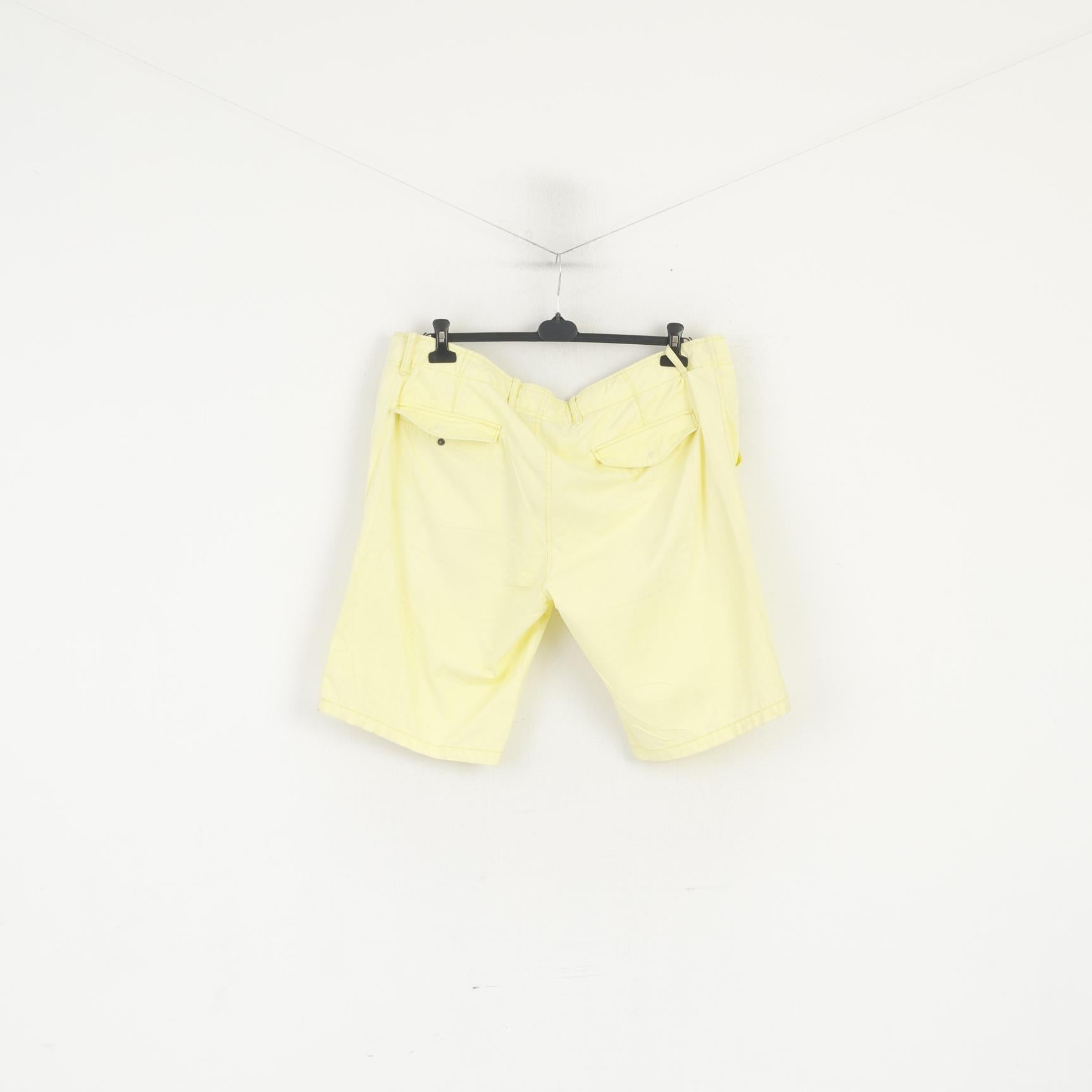 Jet Lag Hommes 40 56 Short Jaune Coton Été Bermuda Décontracté