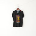 Lost Empire Hommes L Chemise Noir Coton Col V Graphique Tokyo Slim De Luxe Haut