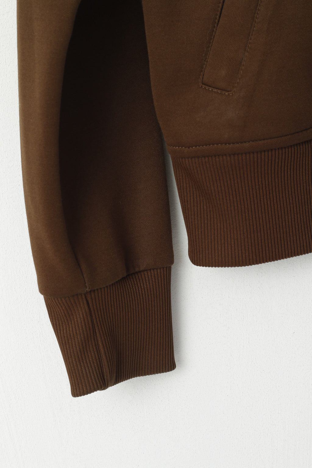 Hummel Women L (M) Sweatshirt Brown Shiny Zip Up Sport Tracksuit Top