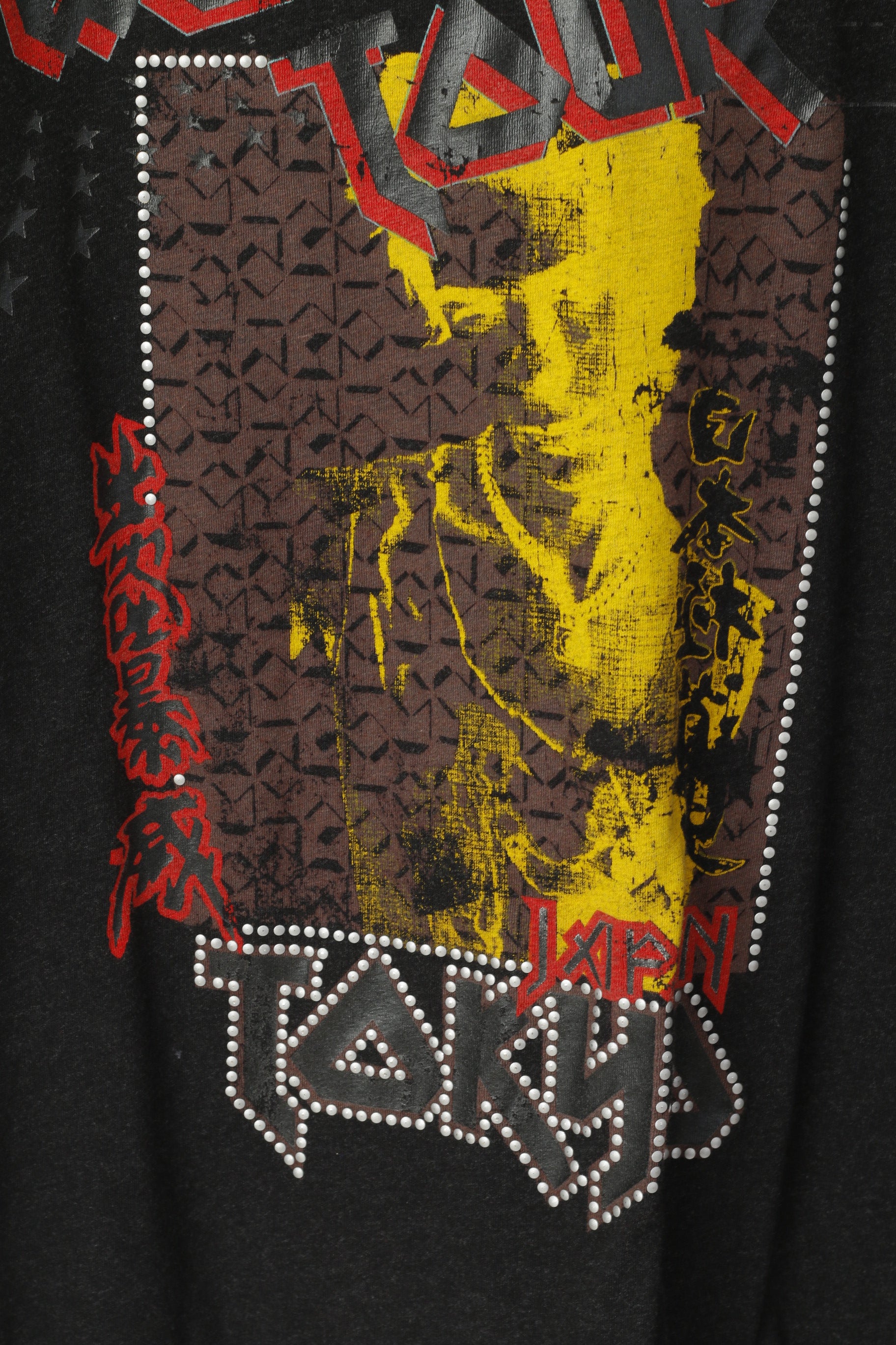 Lost Empire Hommes L Chemise Noir Coton Col V Graphique Tokyo Slim De Luxe Haut