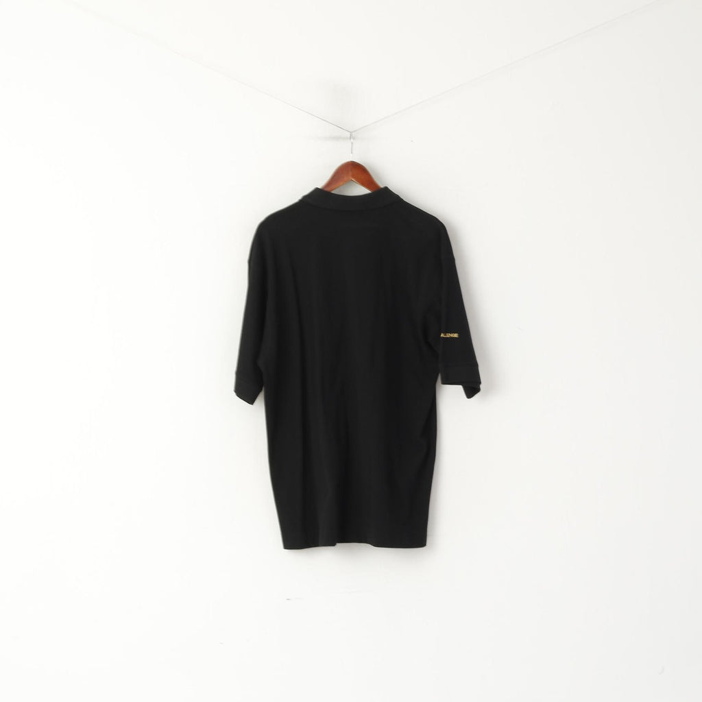 New Cutter & Buck Men M (L) Polo Shirt Black Cotton Aldwark Manor Golf Club Top