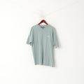 Lotto Men M Shirt Bleu Pastel vintage Italien Sports 90's V Neck Sport Top