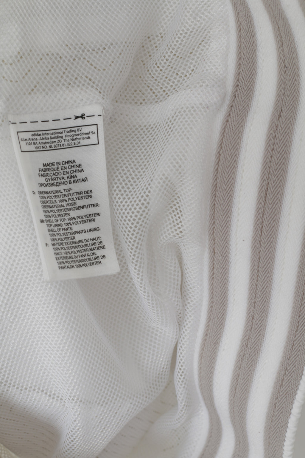 Adidas Men M 180 Jacket White Shiny Bomber Activewear Full Zipper Mesh Lined Top