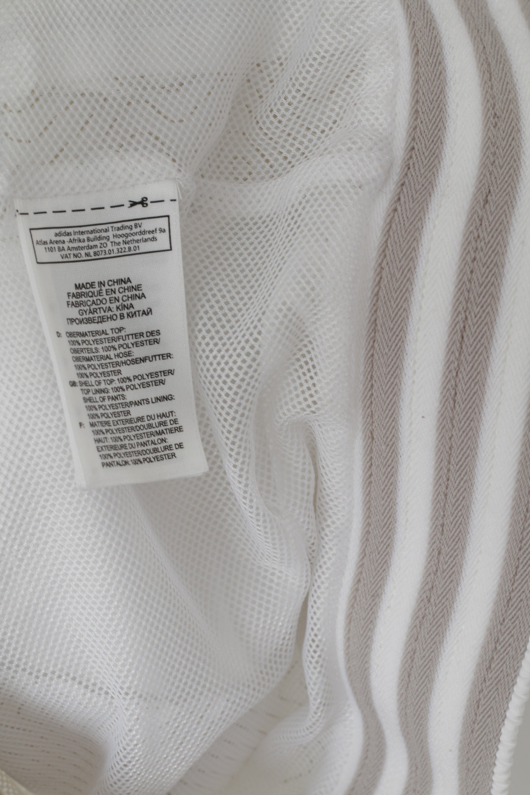 Adidas Men M 180 Jacket White Shiny Bomber Activewear Full Zipper Mesh Lined Top