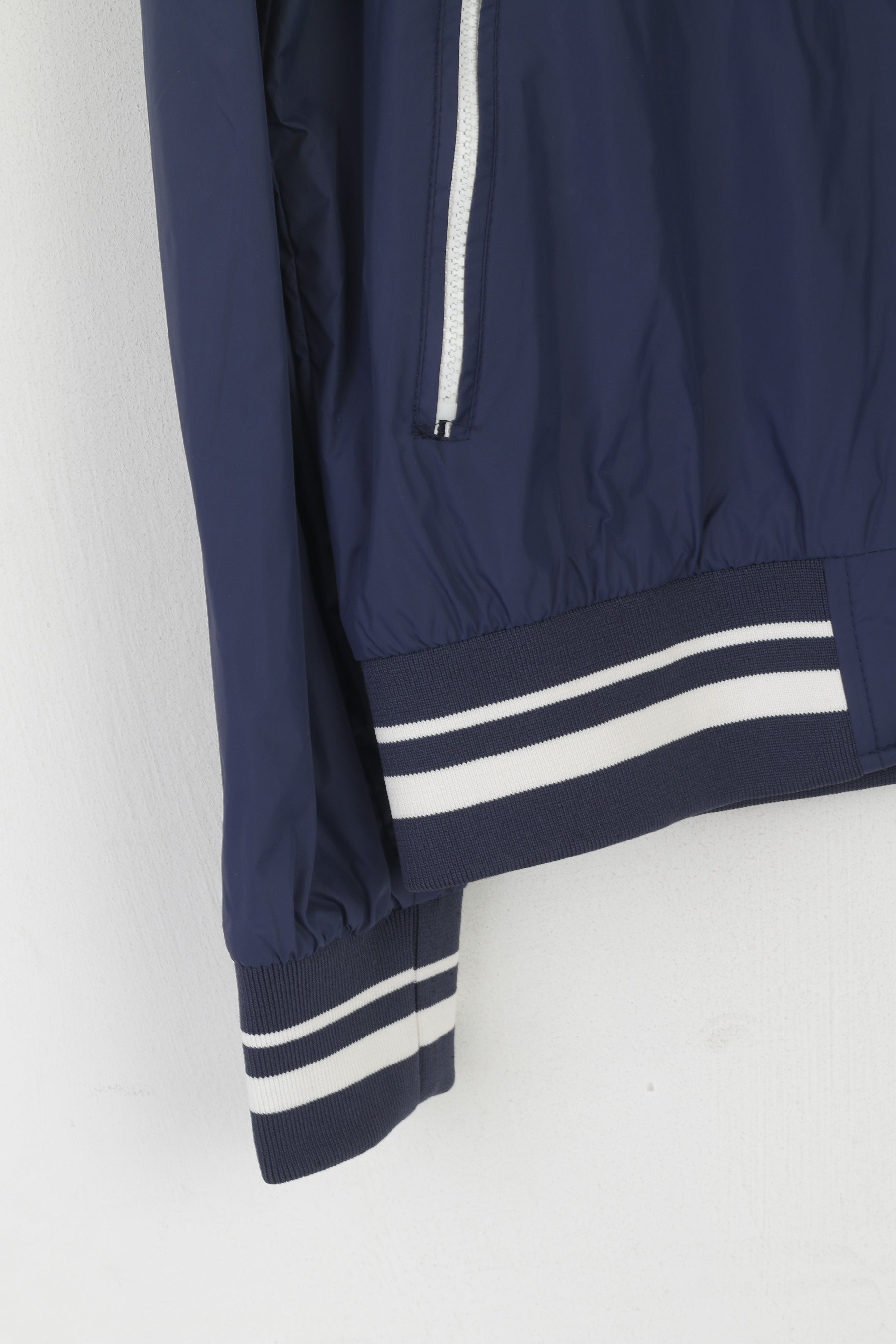 Il Sole Men XL (L) Veste Marine Nylon Or Forza Italia Zip Up Lightweight Top