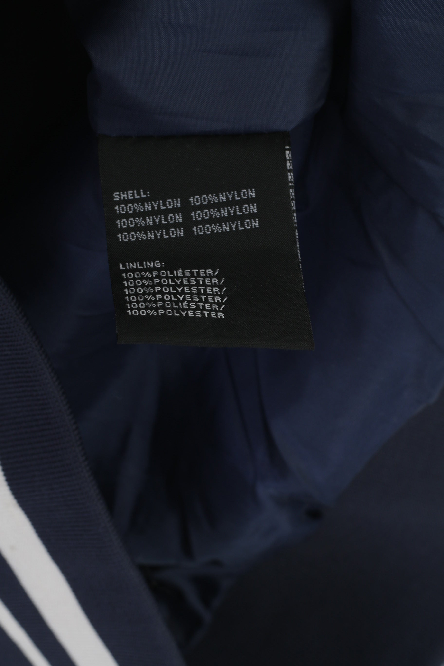 Il Sole Men XL (L) Veste Marine Nylon Or Forza Italia Zip Up Lightweight Top