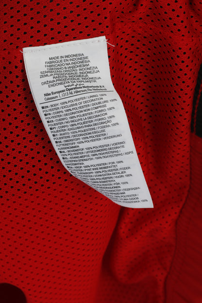 Nike Cramlington Juniors FC Men L Jacket Red Vintage Full ZipperFootball Top
