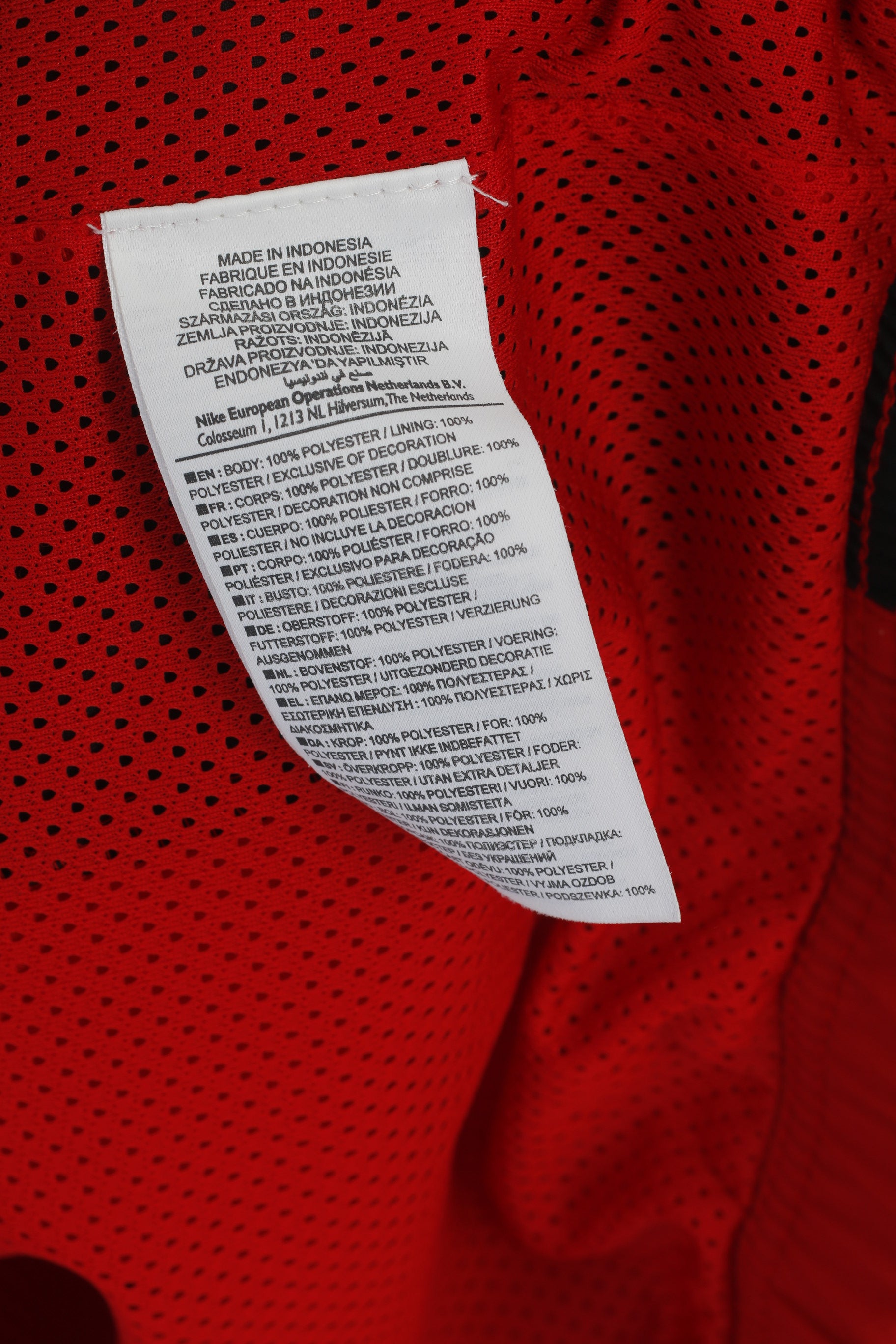 Nike Cramlington Juniors FC Hommes L Veste Rouge Vintage Full ZipperFootball Top