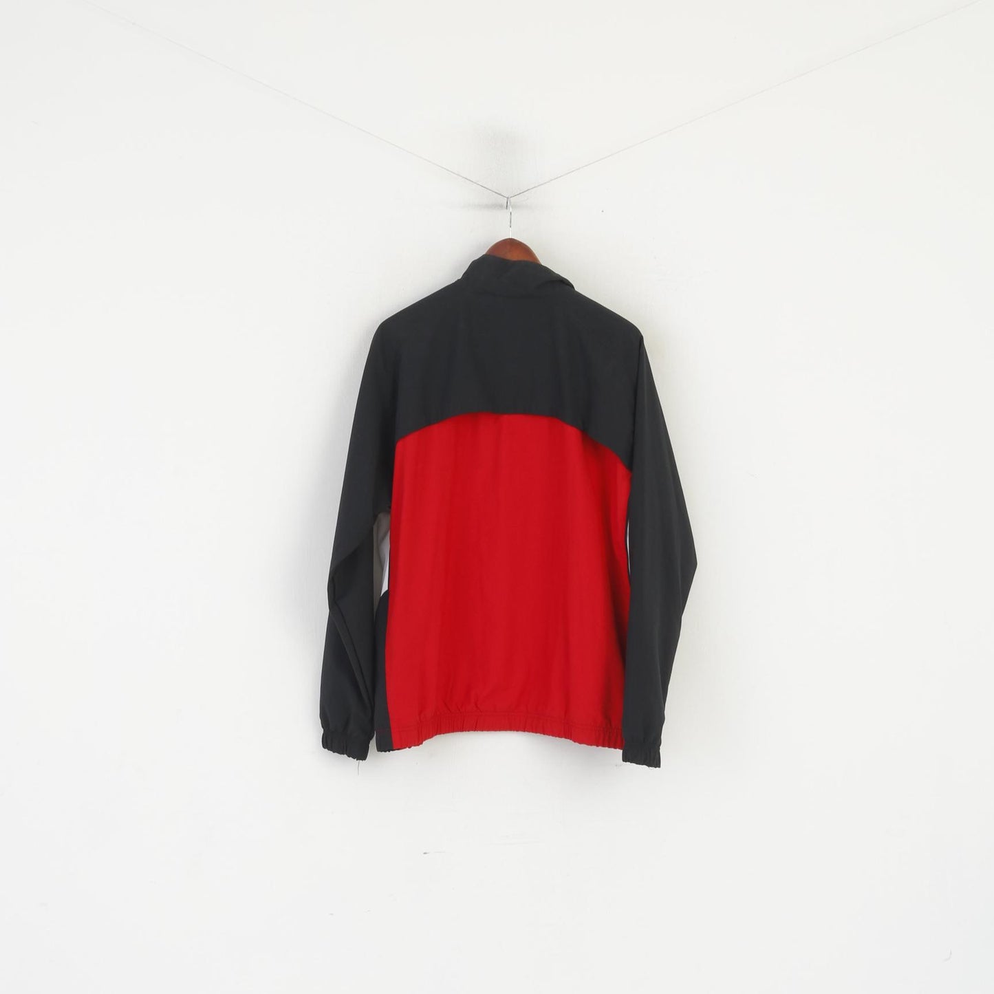 Nike Cramlington Juniors FC Men L Jacket Red Vintage Full ZipperFootball Top