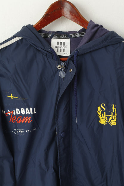 Adidas Men L 192 Jacket Navy Vintage National Handball Team Sweden Zip Up Top