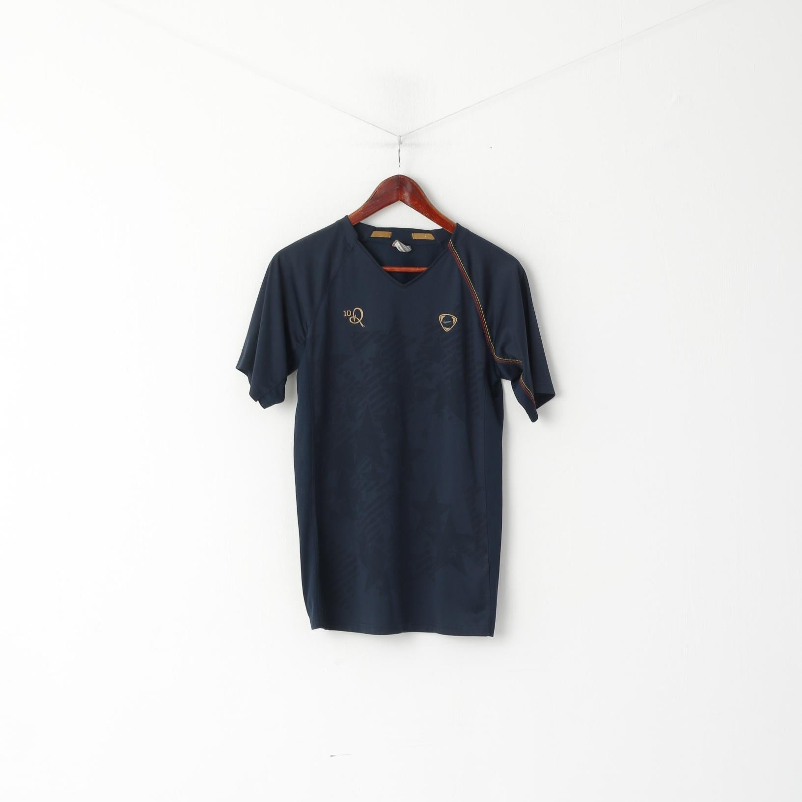 Nike Youth 13-15 Age 158-170 Shirt Navy #10 Ronaldinio Dri Fit Football Jersey Top