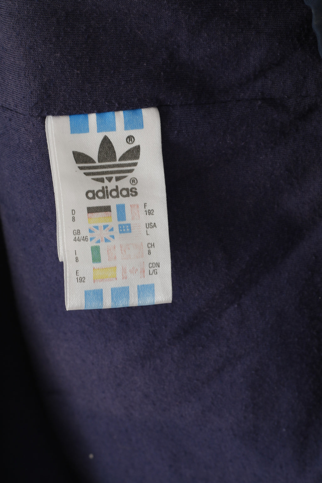 Adidas Hommes L 192 Veste Marine Vintage Équipe Nationale de Handball Suède Zip Up Top