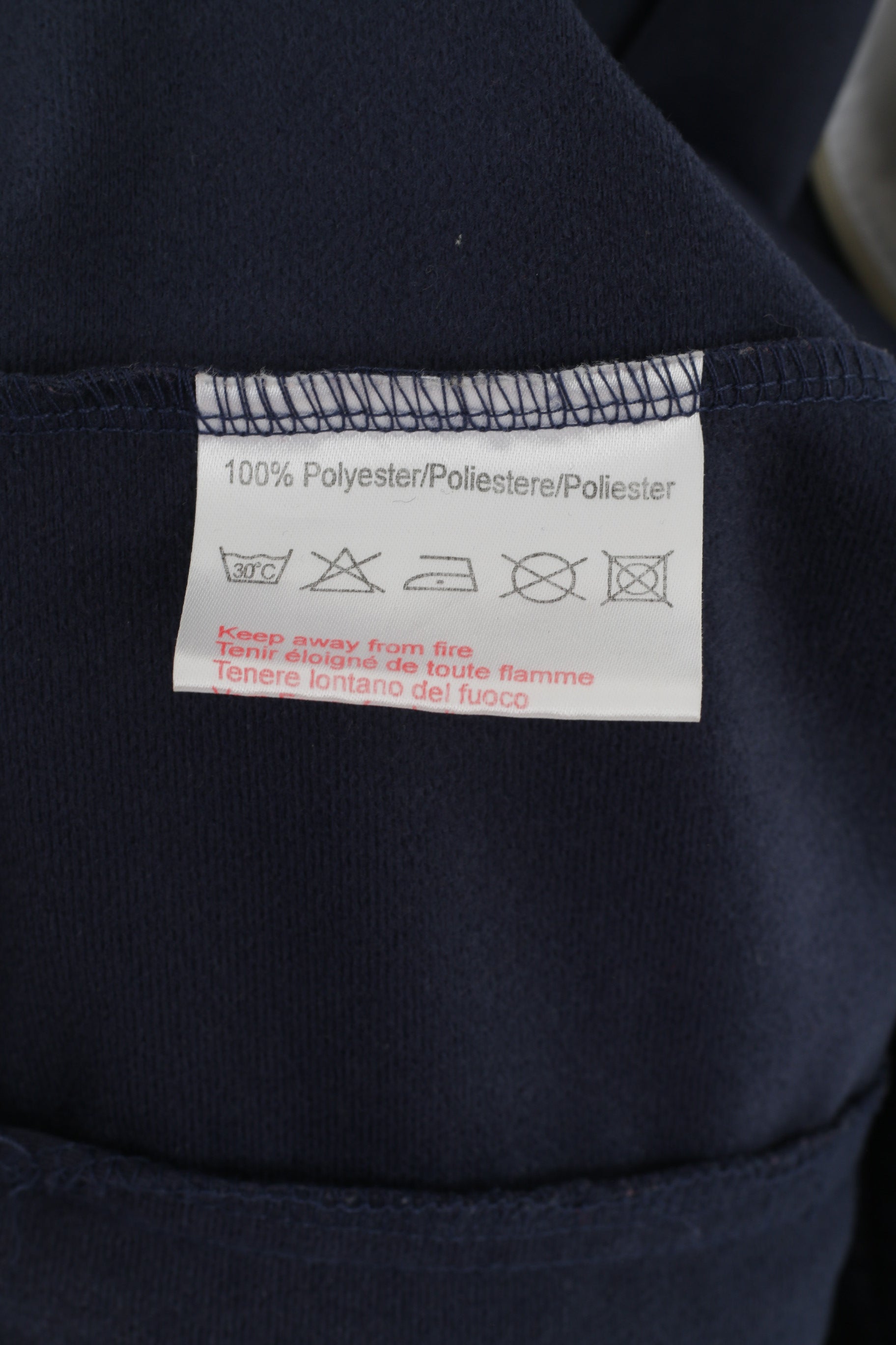 Felpa Umbro da uomo XL blu navy bianco lucido con cerniera intera Active Track Top