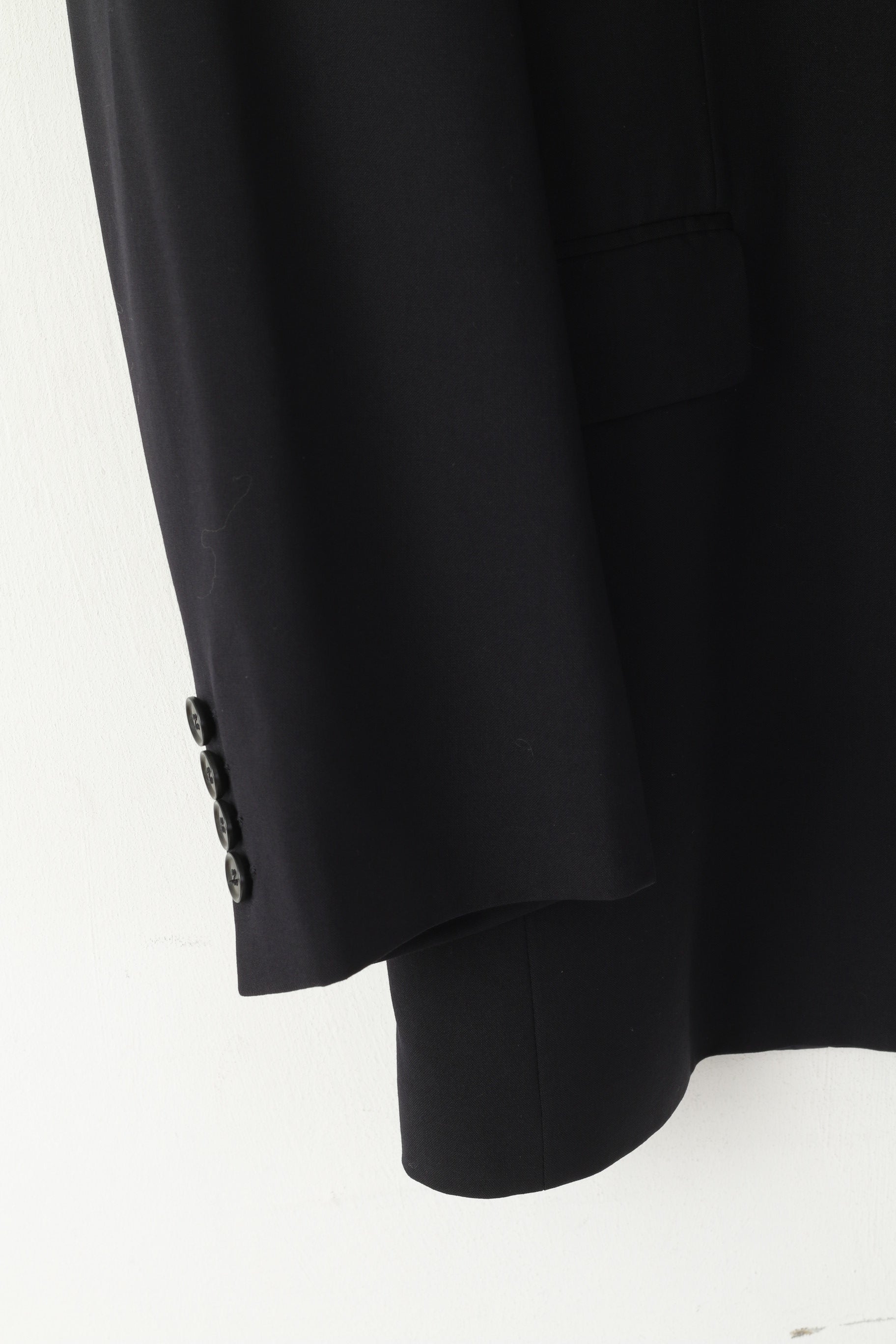 Hugo Boss Men 52 42 Blazer Navy Virgin Wool Rossellini Movie Single Breasted Jacket