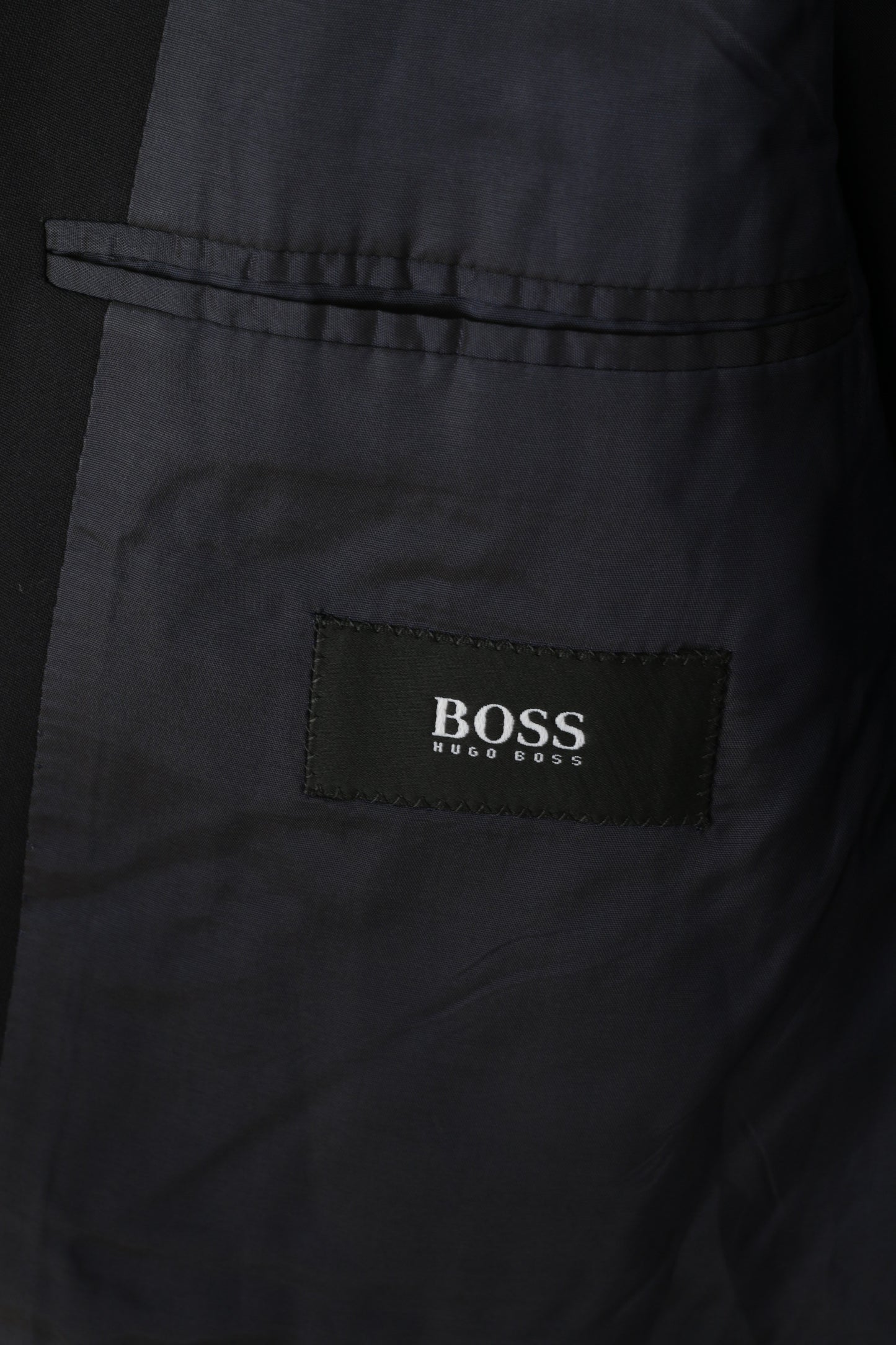 Hugo Boss Men 52 42 Blazer Navy Virgin Wool Rossellini Movie Single Breasted Jacket