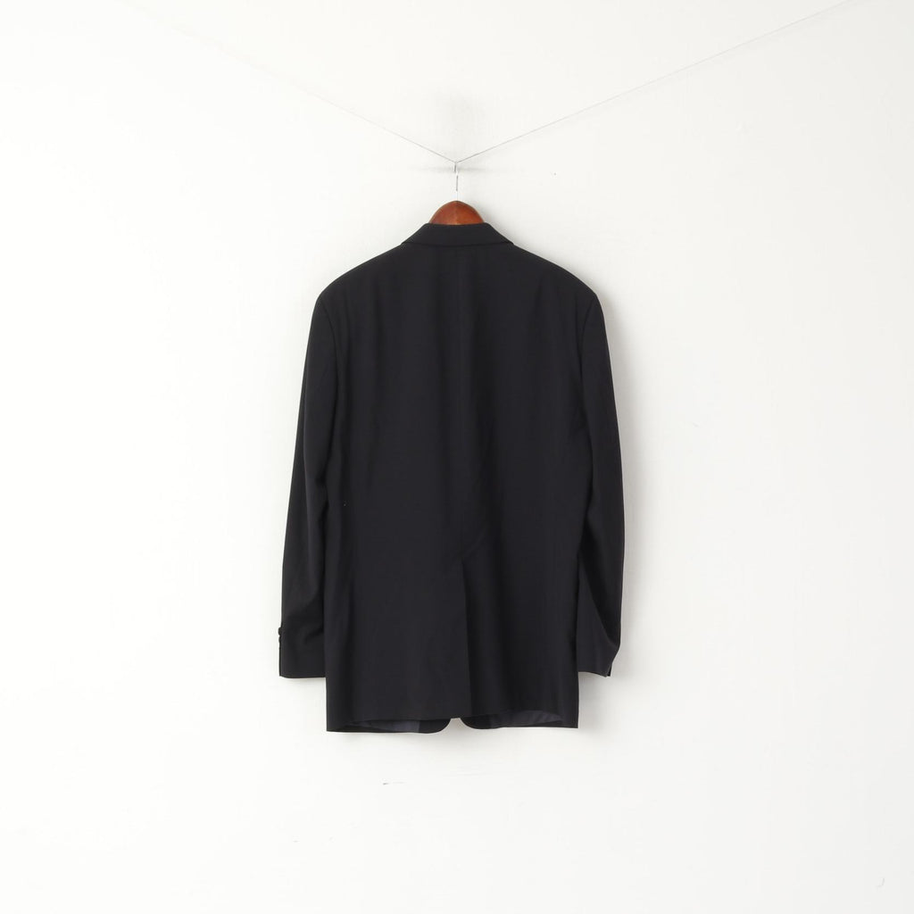 Hugo Boss Men 52 42 Blazer Navy Virgin Wool Rossellini Movie Single Breasted Jacket