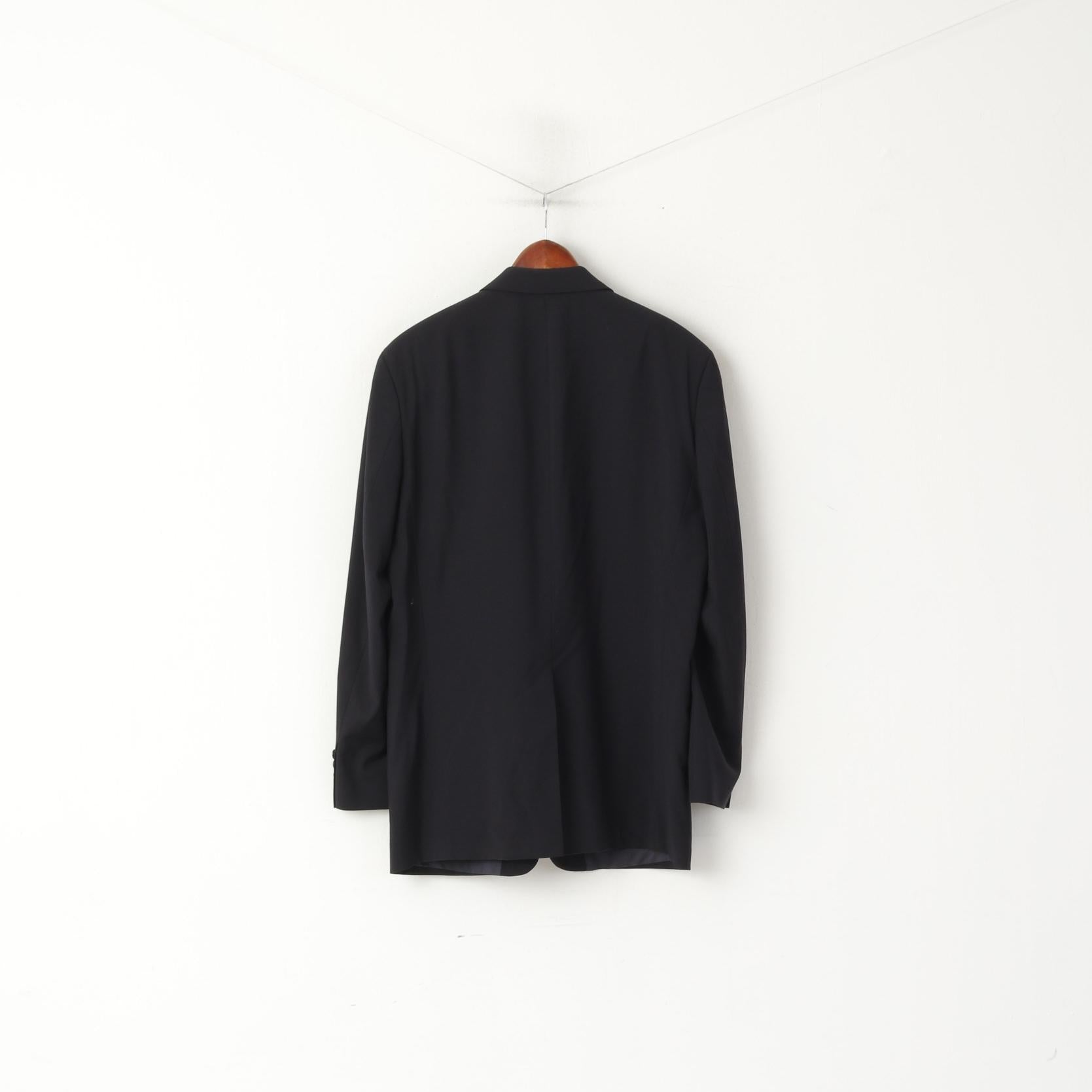 Hugo Boss Men 52 42 Blazer Navy Virgin Wool Rossellini Movie Single Breasted Jacket