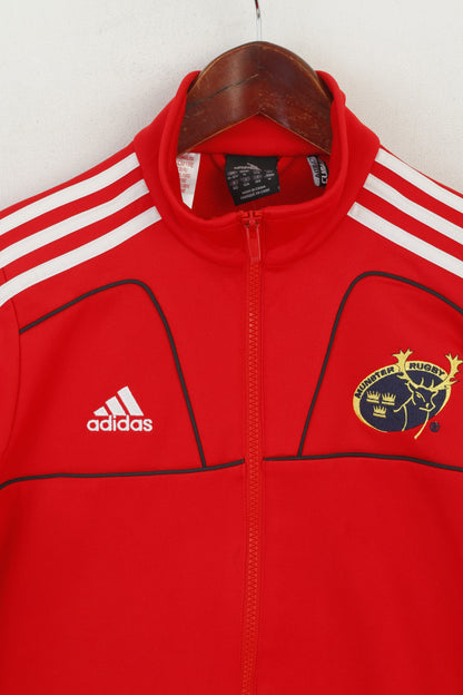 Adidas Munster Rugby Boys 152 11/12 Age Sweatshirt Red Sportswear Track Top