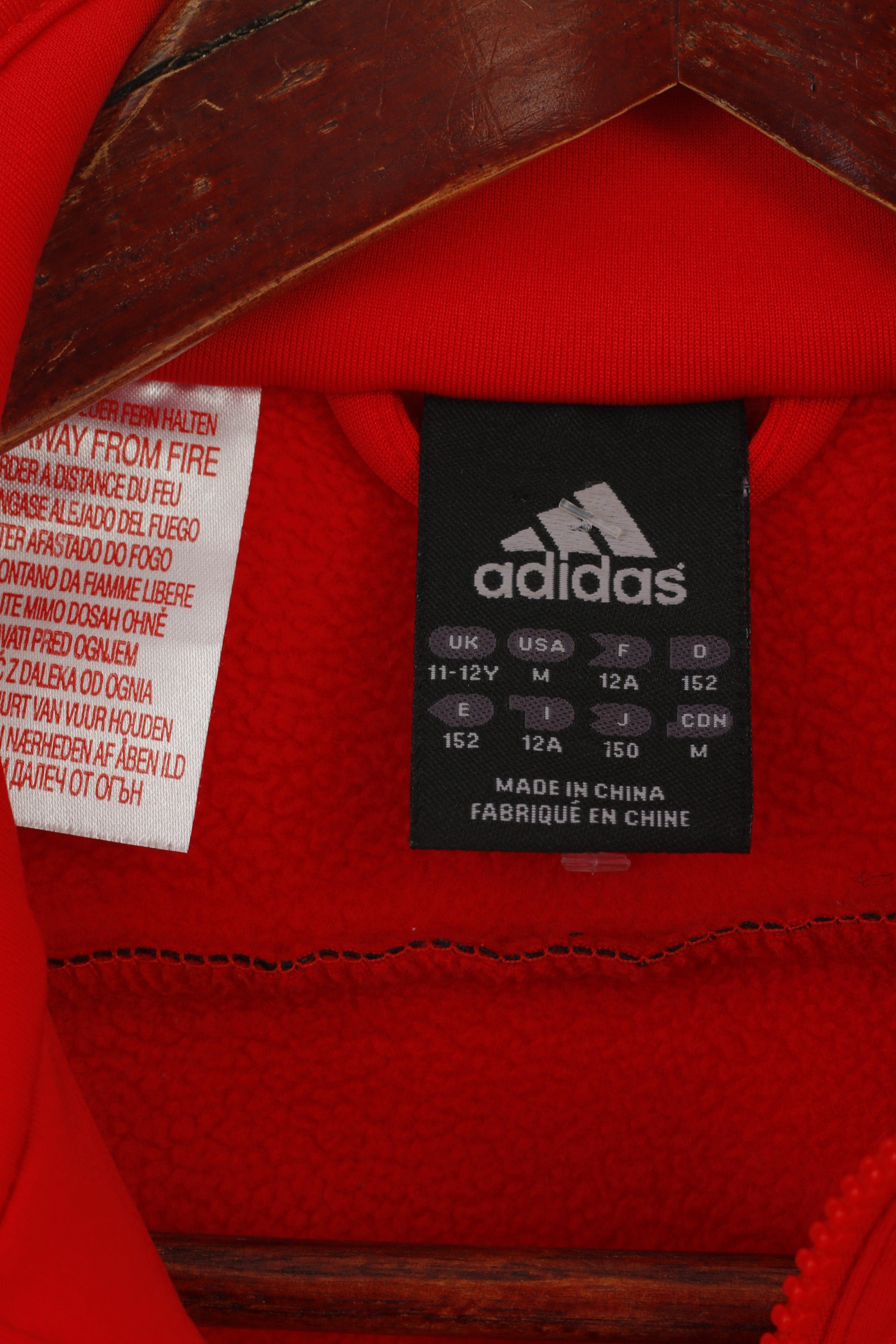 Adidas Munster Rugby Garçons 152 11/12 Âge Sweat Rouge Sportswear Survêtement