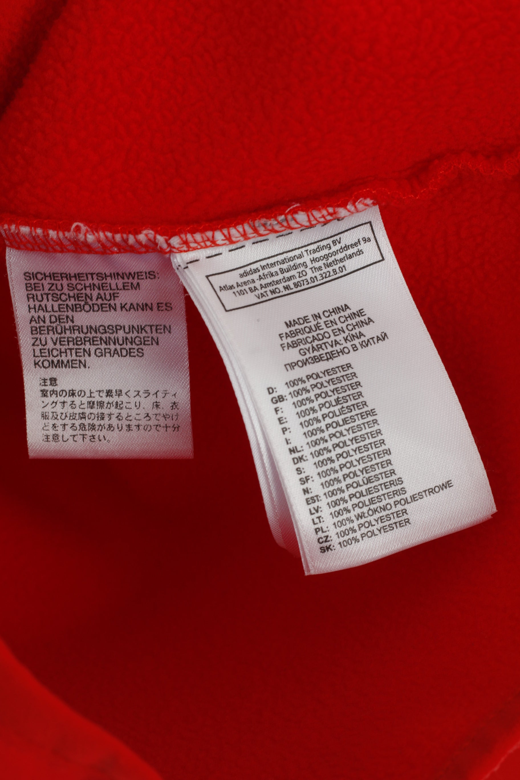 Adidas Munster Rugby Garçons 152 11/12 Âge Sweat Rouge Sportswear Survêtement