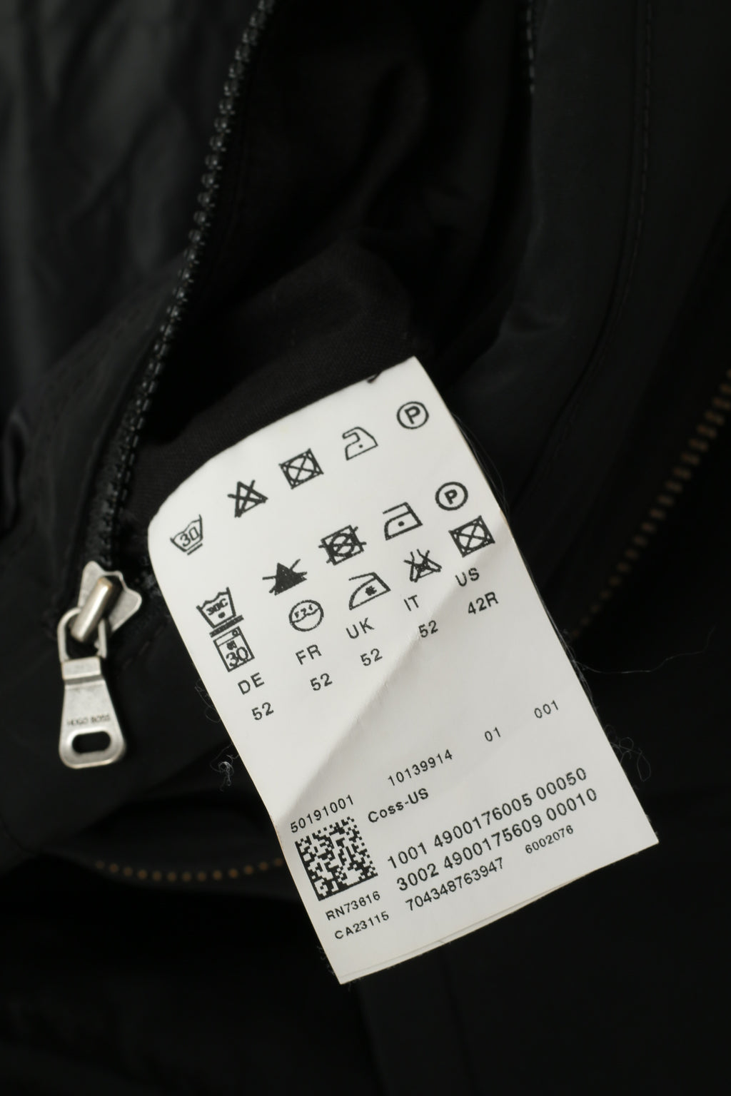 Hugo Boss Men 52 42R M Jacket Black Shiny Bomber Zip Up Lightweight Top