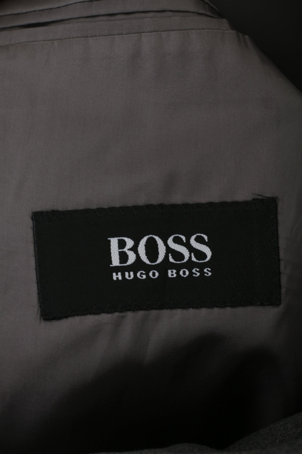 HUGO BOSS Uomo 50 40 Blazer Grigio 100% lana Giacca monopetto stile Da Vinci