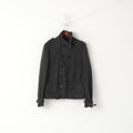 Allsaints Men M (S) Jacket Gray Wool Double Breasted Classic Pea Coat Top