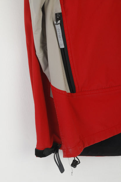 Oursky Giacca da uomo XL Rossa Softshell Polartec Cerniera completa in nylon antivento Top esterno