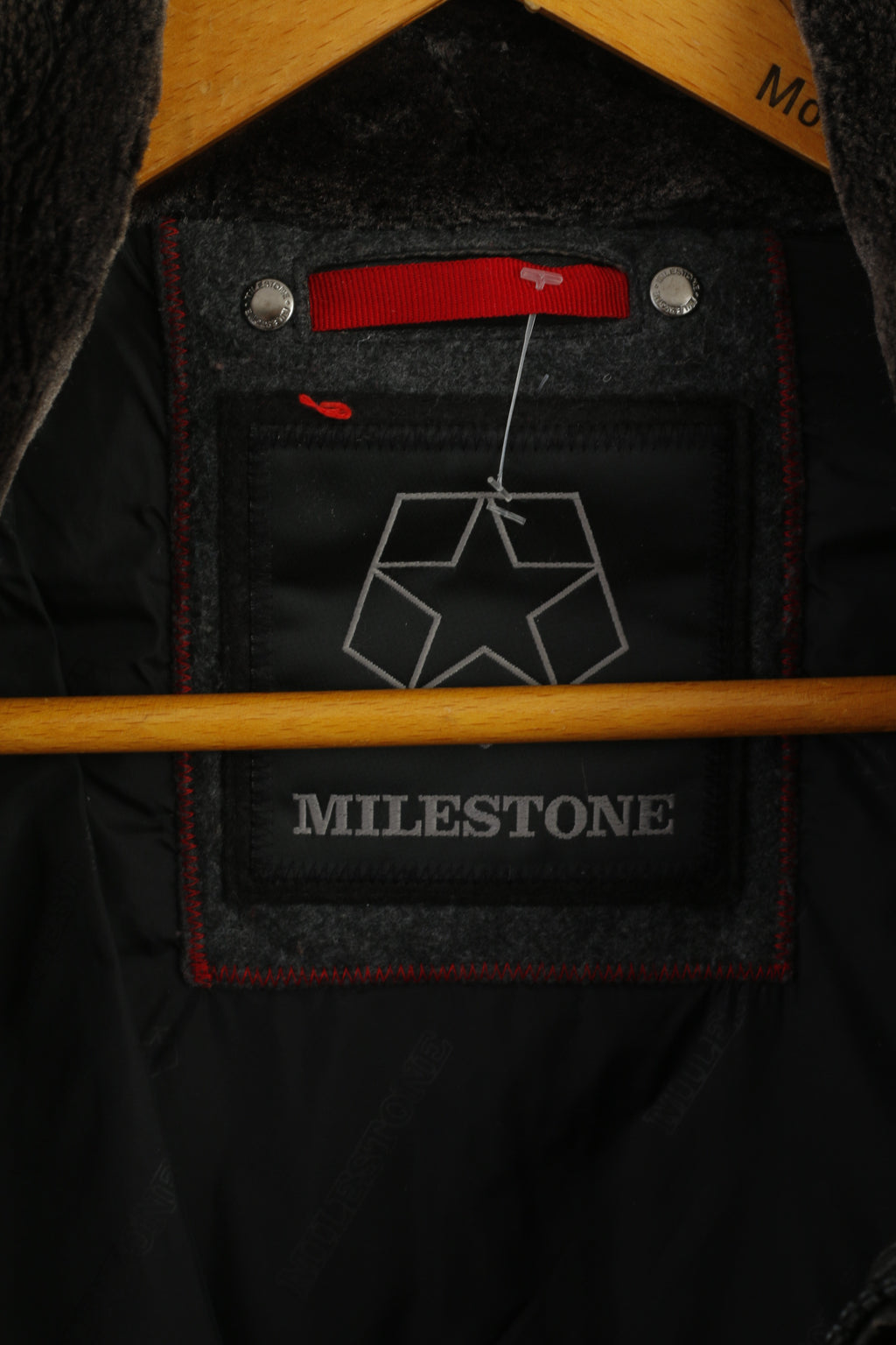 Milestone Men 52 L Jacket Black Cotton Wax Parka Winter Full Zipper Top