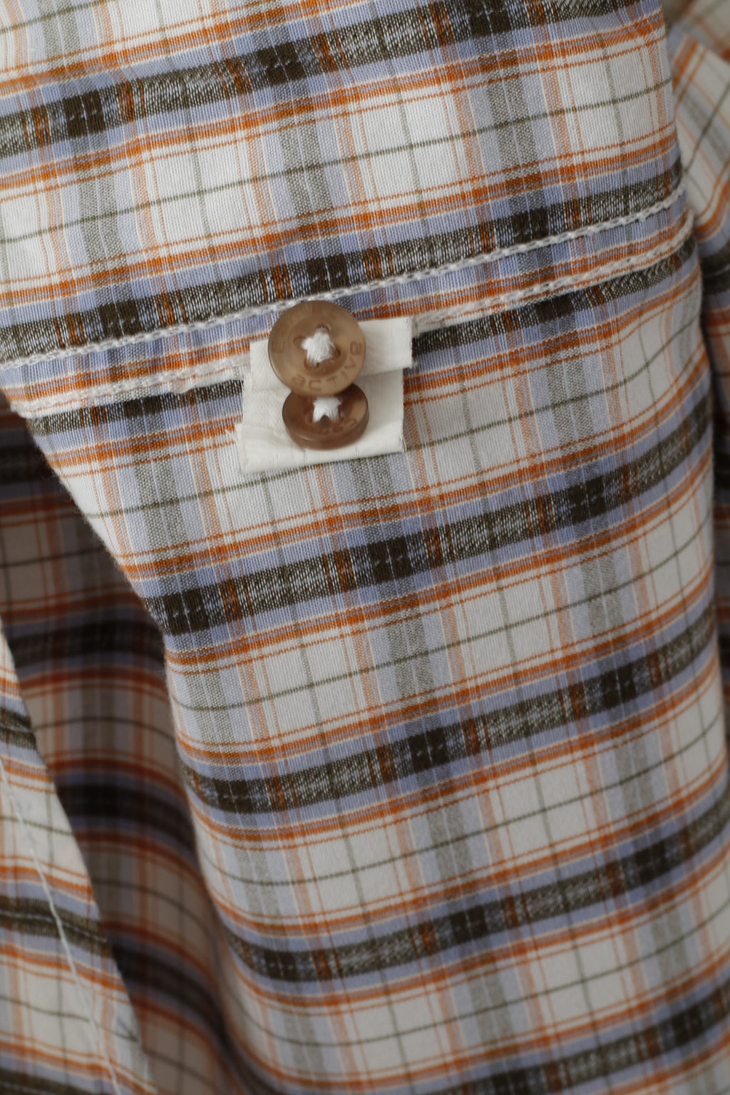Camicia casual da uomo Camel Active L. Top a maniche lunghe con colletto button down in cotone a quadri marrone